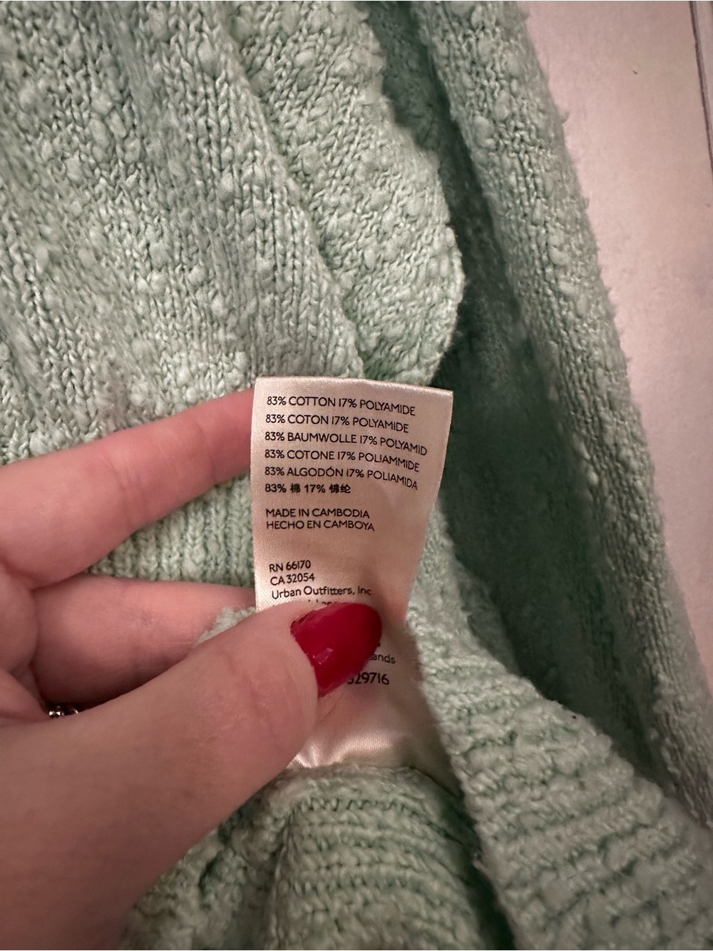 Free People Mint Green V-Neck Button Front Cardigan - Picture 5 of 6